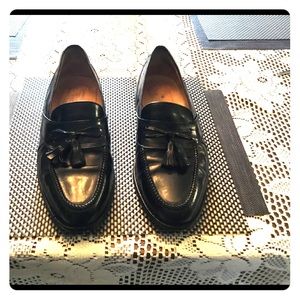 Johnson & Murphy Black Loafers with tassel